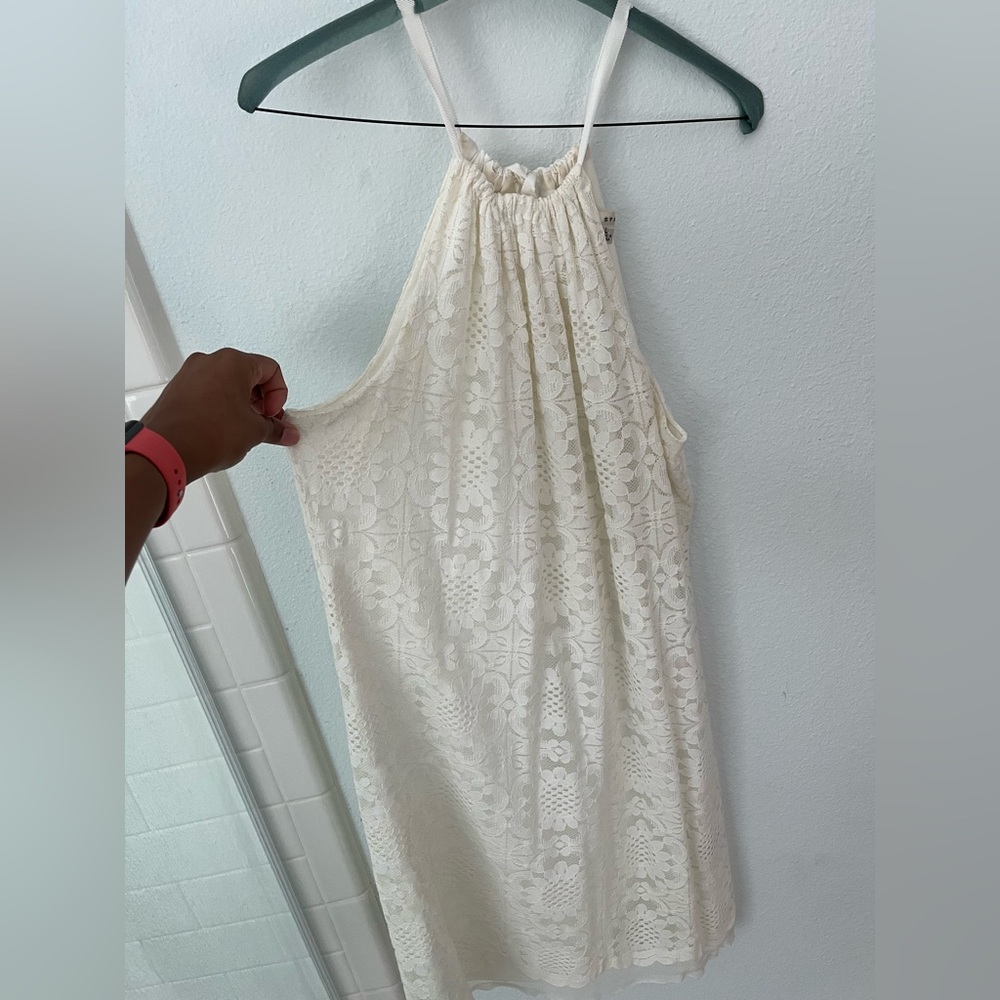 Cream colored lace dress